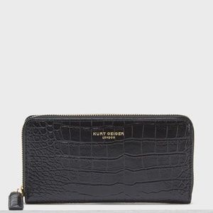 Kurt Geiger Croc Embossed Leather Wallet